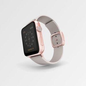 smartwatch branco e rose